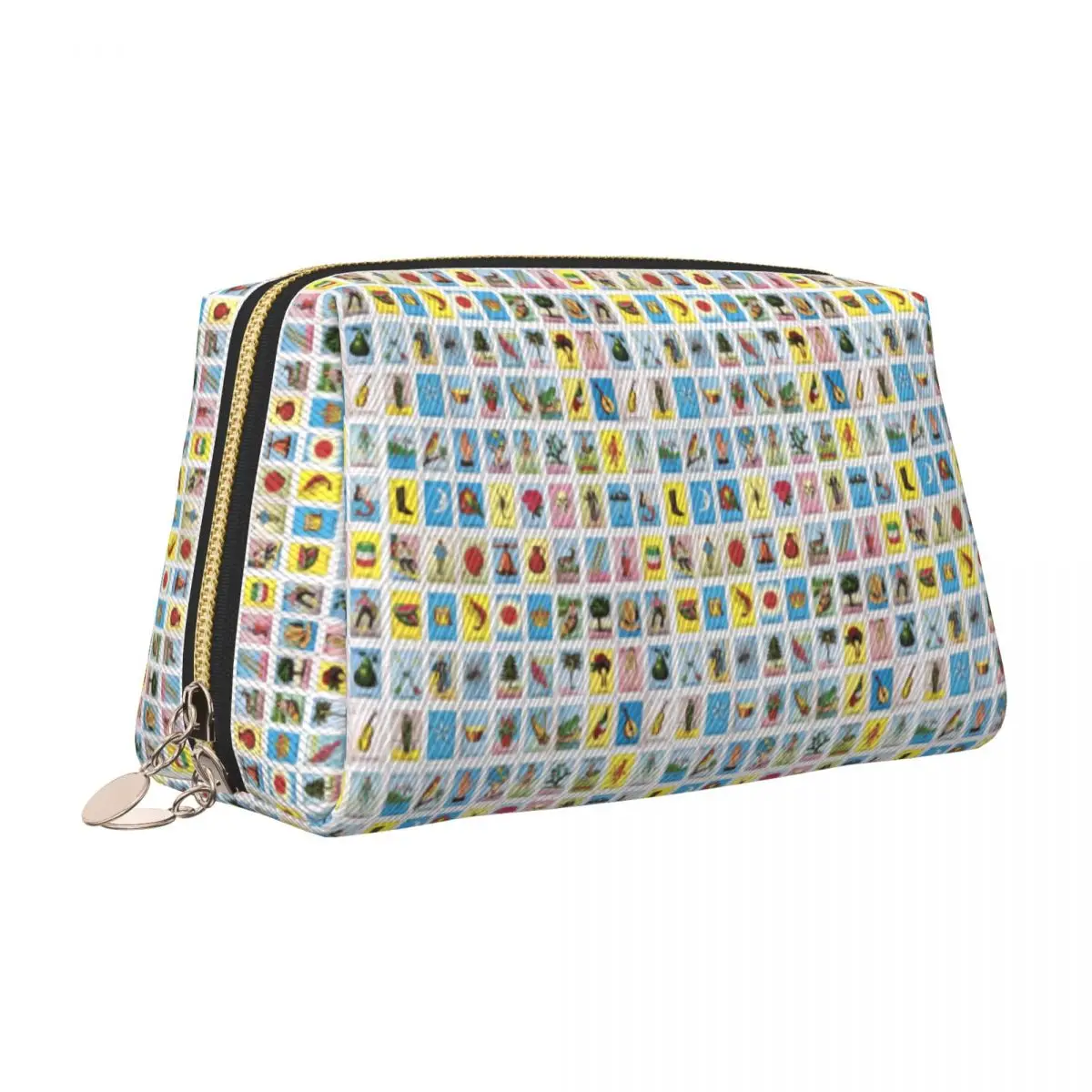 حقيبة أدوات الزينة للسفر من بطاقة لوتيريا المكسيكية البنغو اليانصيب للنساء، حقيبة مستحضرات التجميل، مجموعة أدوات تخزين مستحضرات التجميل #3