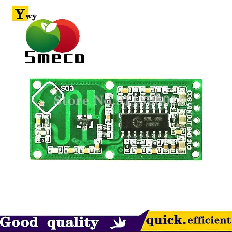 Módulo inteligente sensor radar microondas, interruptor de indução do corpo humano, RCWL-0516, 2pcs por lote