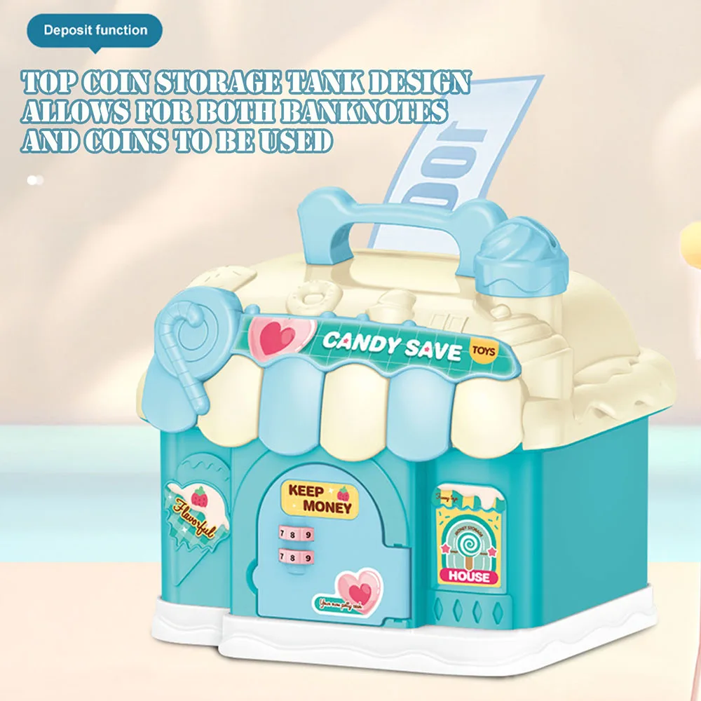 Cartoon Candys House Password Moneys Box Large Capacity Money Saver Ideal Gift For Children