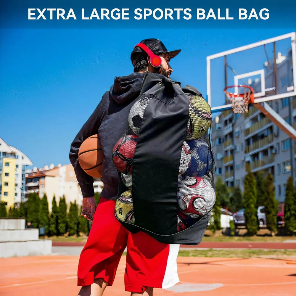 1 stücke Einstellbare Schulter Gurt Sport Ball Tasche Mesh Basketball Team Bälle Halter für Fußball Und Fußball Team Arbeit Ball taschen