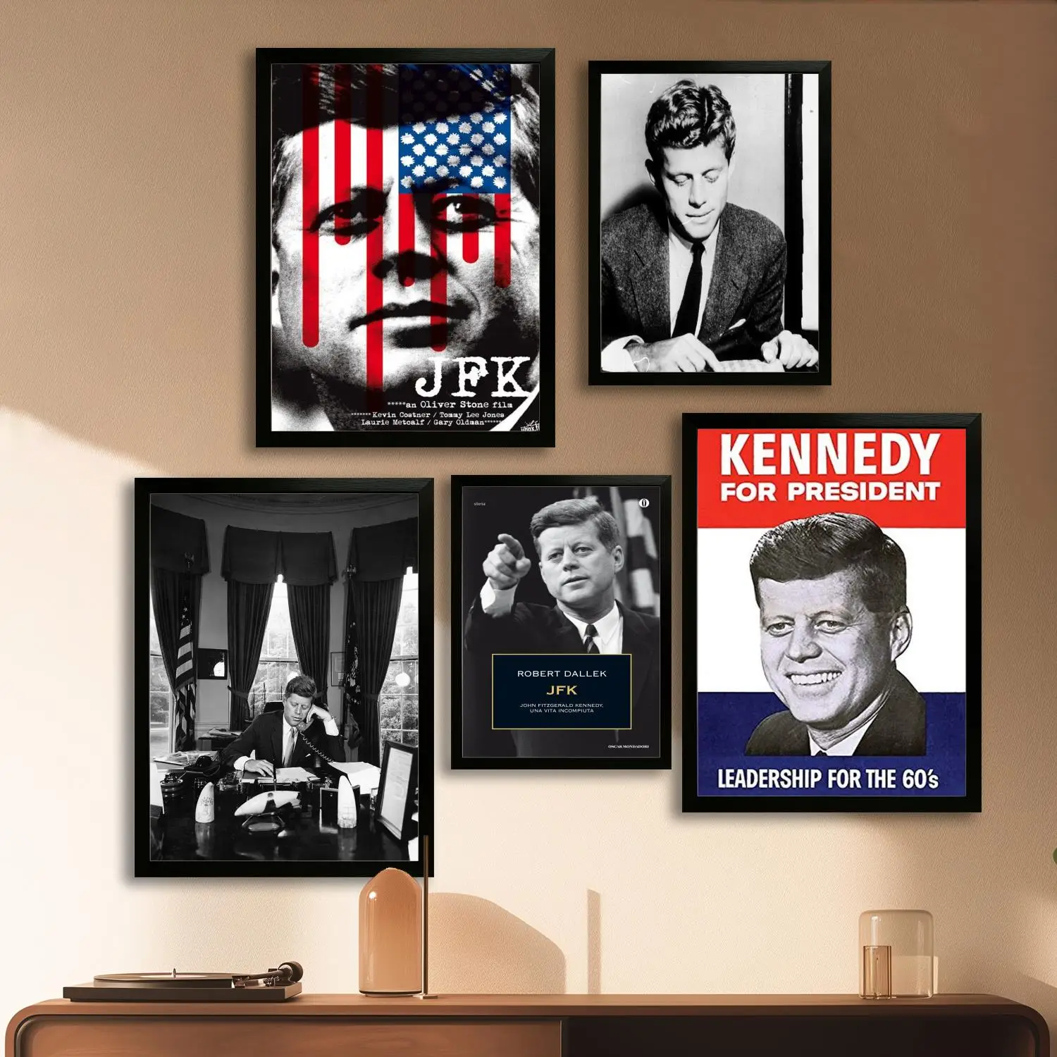 ملصق فني من القماش للرئيس jfk وفن جداري، طباعة صور، ديكور غرفة نوم عائلية حديثة، ملصقات، لوحة زخرفية