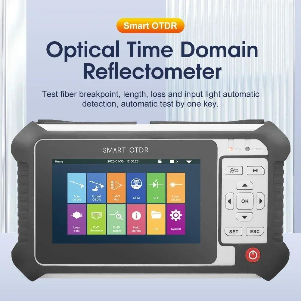 OPTFOCUS Touch Screen OTDR Tester 1310 1550nm 9 IN 1 High Precision Testing  Analysis OPM VFL Test Tool