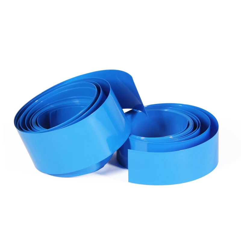 1/3/5/20M Blue PVC Heat Shrink Tube 7mm ~ 155mm 18650 Lipo Battery Pack Insulated Protection Film Wrap lithium Case Cable Sleeve image 5