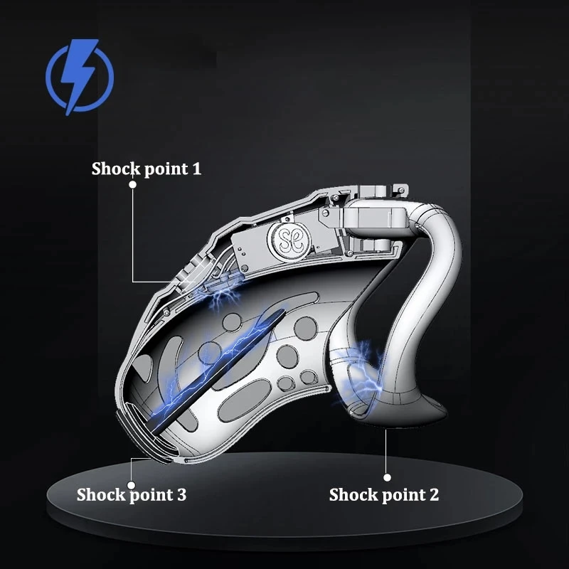 Electric Shock Urethra Chastity Cage Horse Eye Stick Urethral Stimulator With 3 Size Penis Rings Abstinence Training Men Sex Toy