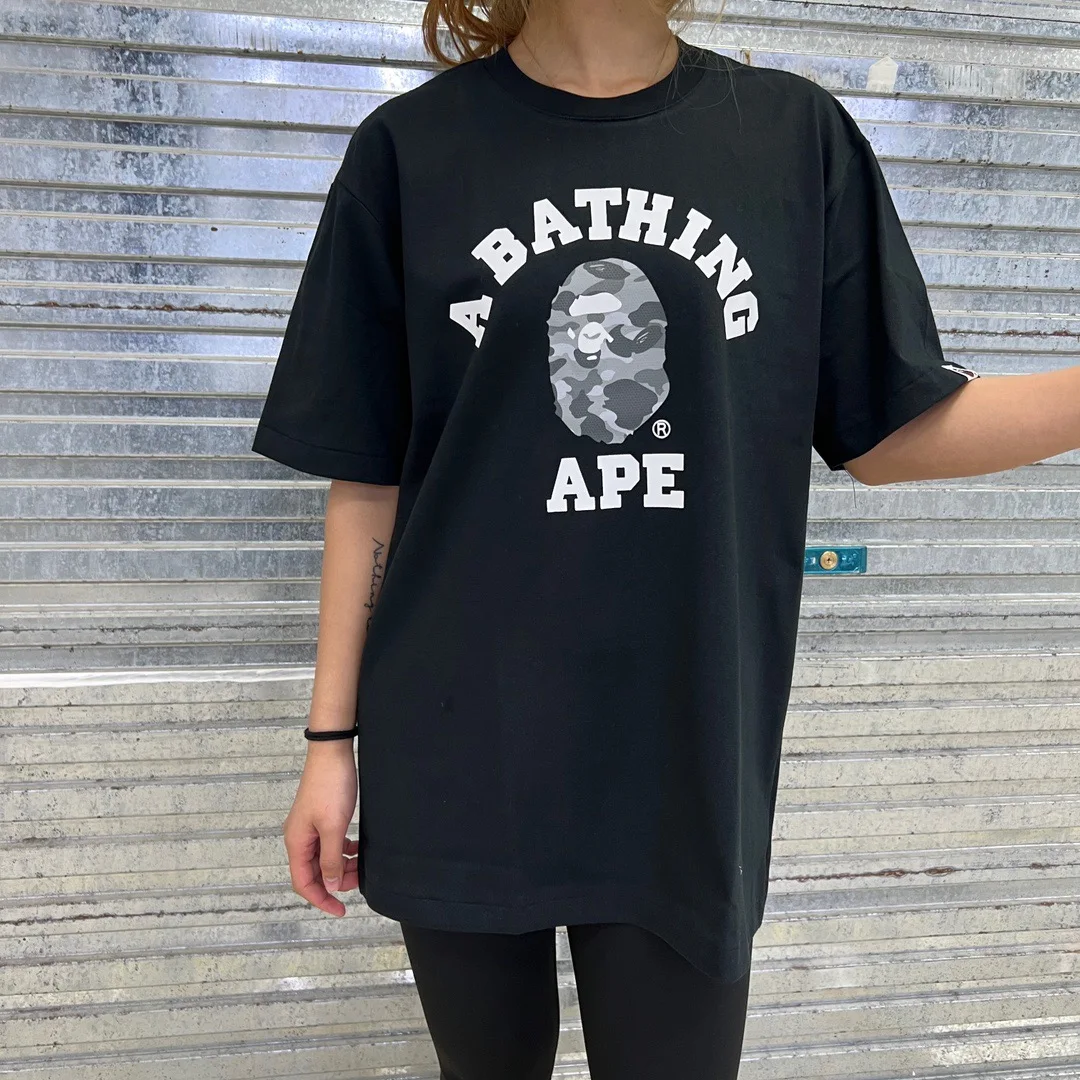 （Miniso）Men Bape Cotton Tshirt Streetwear Oversized T-Shirts Band Cotton Tshirt Tees Women Cotton Tshirt Top Men Clothing