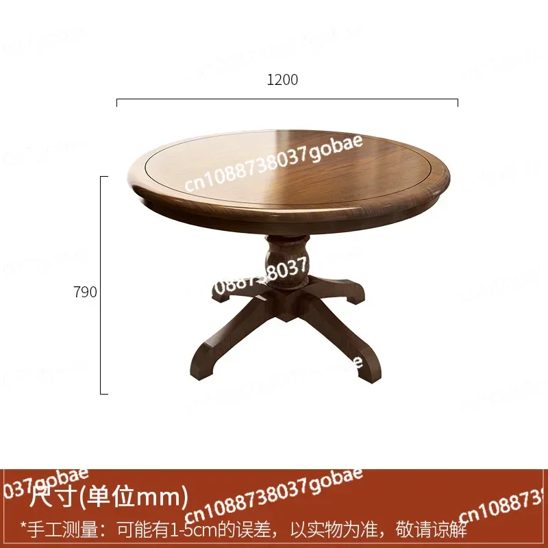 ZF all solid wood round dining table ash wood dining table and chairs retro dining room furniture