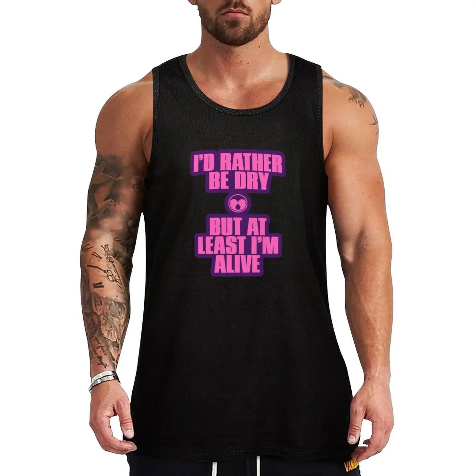 

Gaga & Ariana I'd Rather Be Dry (Rain on Me - Pink/Purple) Tank Top sleeveless gym shirts male men clothes quick-drying t-shirt