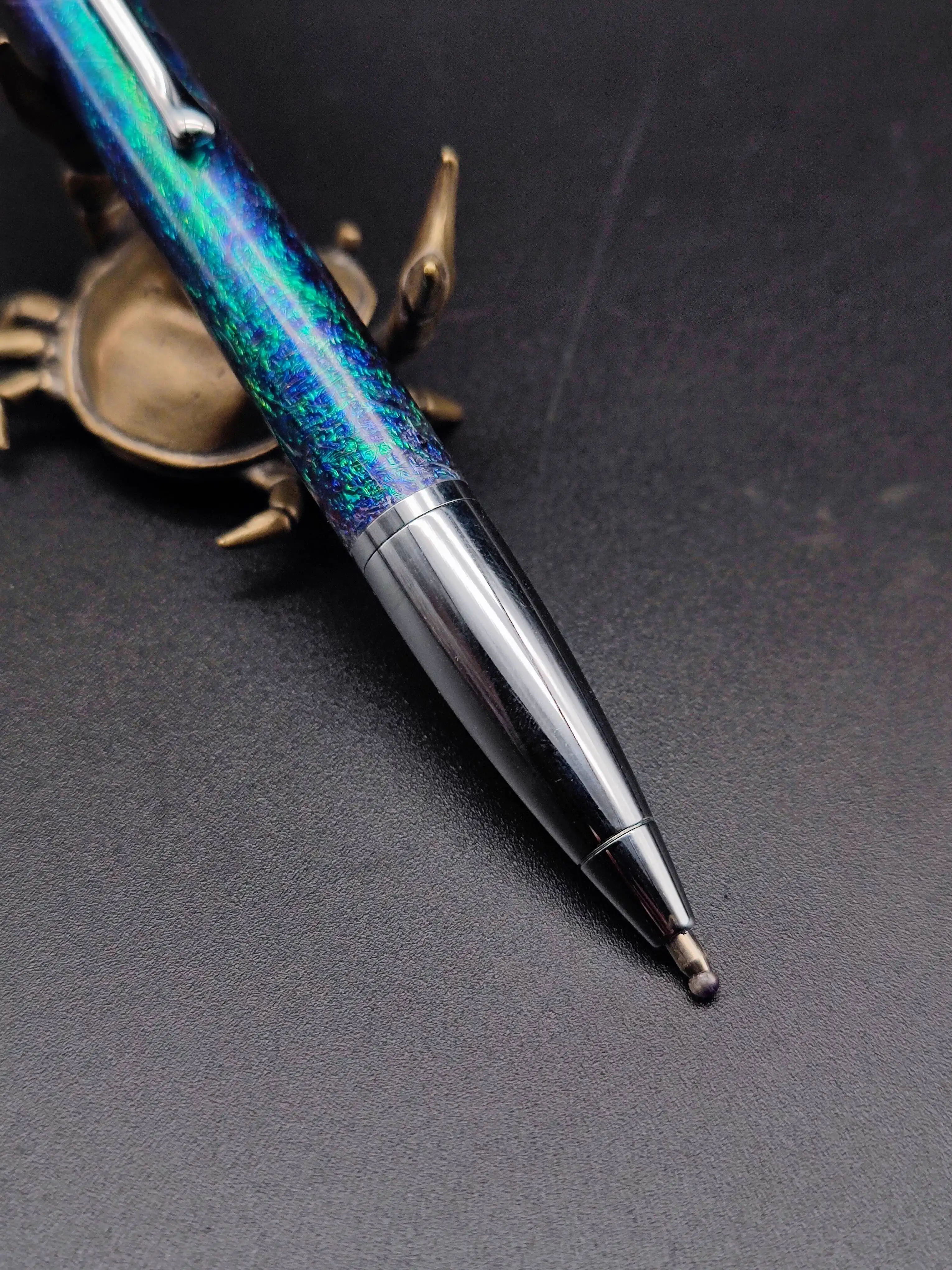 ISenatorI  Glitter Glass Foil Pen Barrel Gel Pen Ballpoint Pen Press Core Manual Craft