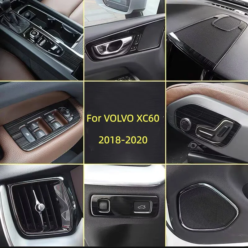 Hand Brake / Reading Light / Head Lamp / Window Lift Handle Bowl / AC Air Vent Cover Trim Accessories For VOLVO XC60 2018 - 2020