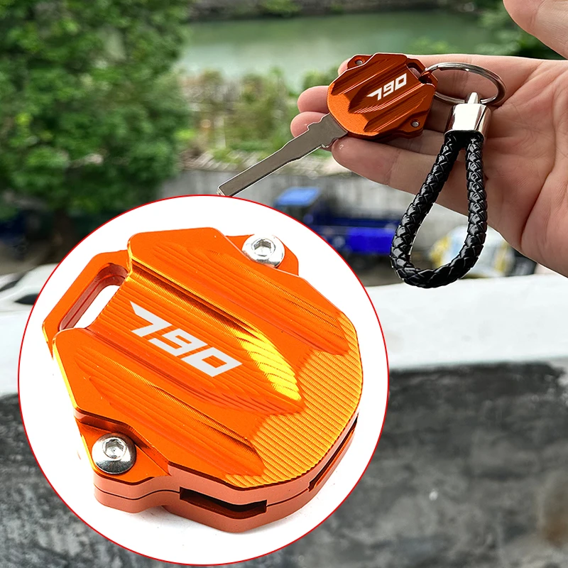 دراجة نارية CNC المفاتيح حالة قذيفة وسلسلة المفاتيح حلقة رئيسية ل KTM DUKE790 DUKE 790 790ADV 790Adventure 2017-2025 + الملحقات