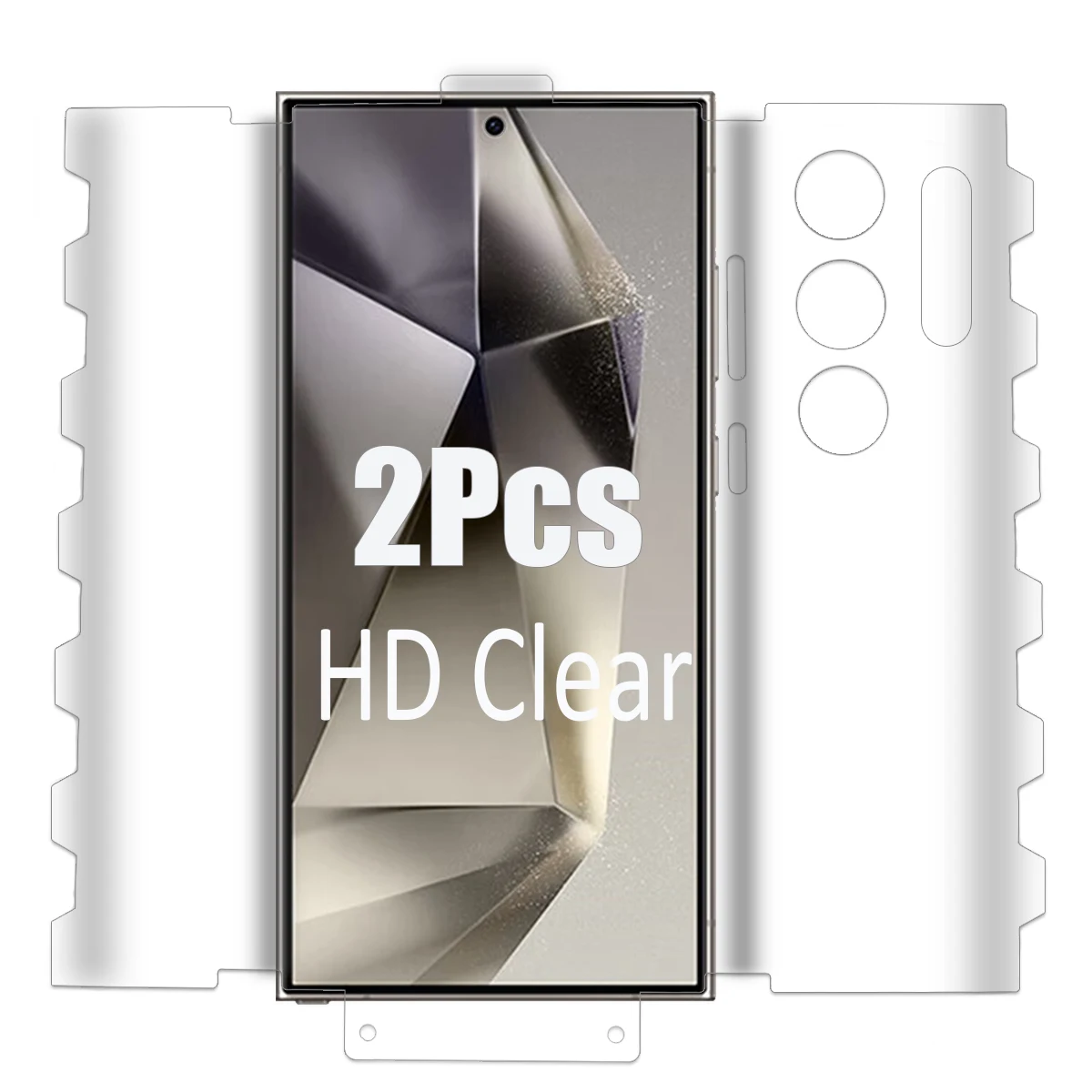 2 Stück 360 °   Ganzkörper-Abdeckung, Displayschutzfolie für Samsung Galaxy S24 S24+ S24U Plus, ultraweiche, matte Hydrogel-Gel-Schutzfolie