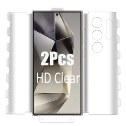 2pcs 360° Full Body Cover Screen Protector For Samsung Galaxy S24 S24+ S24U Plus Ultra Soft Matte Hydrogel Gel Protective Film