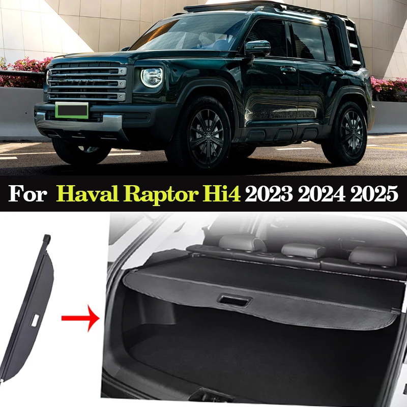 

Car Rear Trunk Cargo Cover for Haval Raptor Hi4 2023 2024 2025 Luggage Storage Shield Curtain Partition Mat Auto Accessories