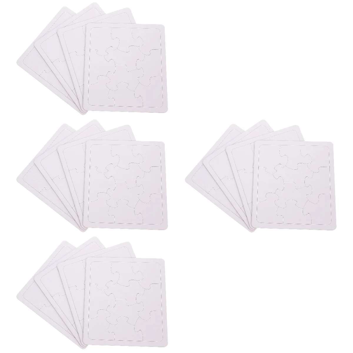 

4 Pack Children's Puzzle Toys Blank Puzzles Draw on DIY Blanks Products Drwing Jigsaw Supply