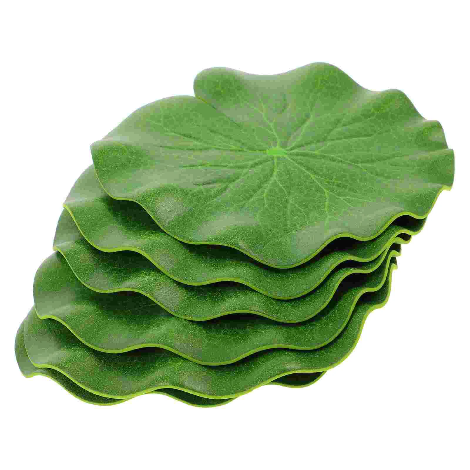 Water Fountain Decor Aquarium Fish Tank Artificial Floating Lotus Leaves False Leaf