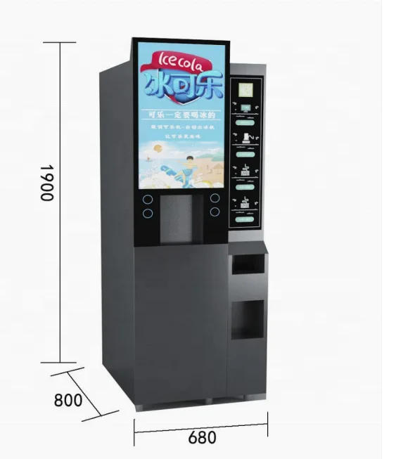 Macchina per il ghiaccio automatica Distributore automatico di bevande fredde Distributore automatico di bevande