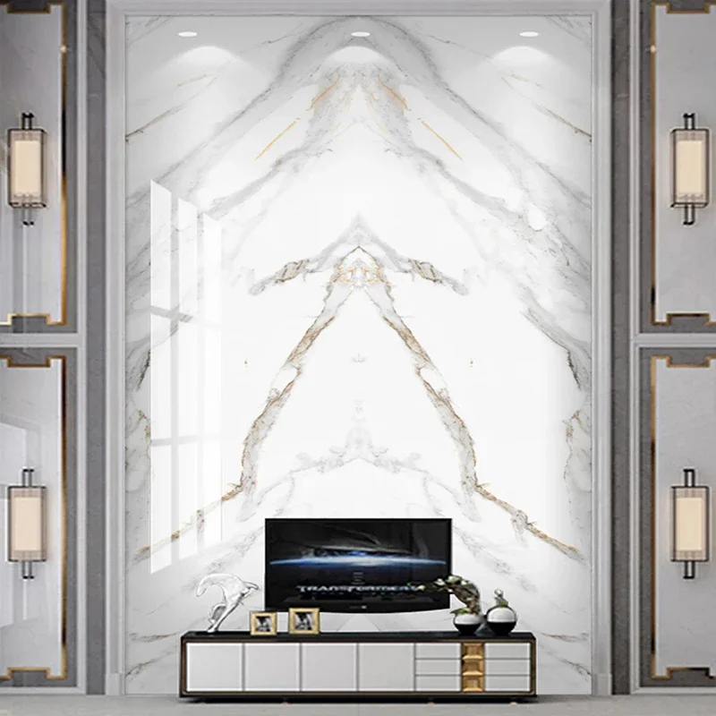 

Custom Mural Wallpaper Modern Creative White Marble Pattern Wall Painting Living Room Entrance Corridor Decor Papel De Parede 3D