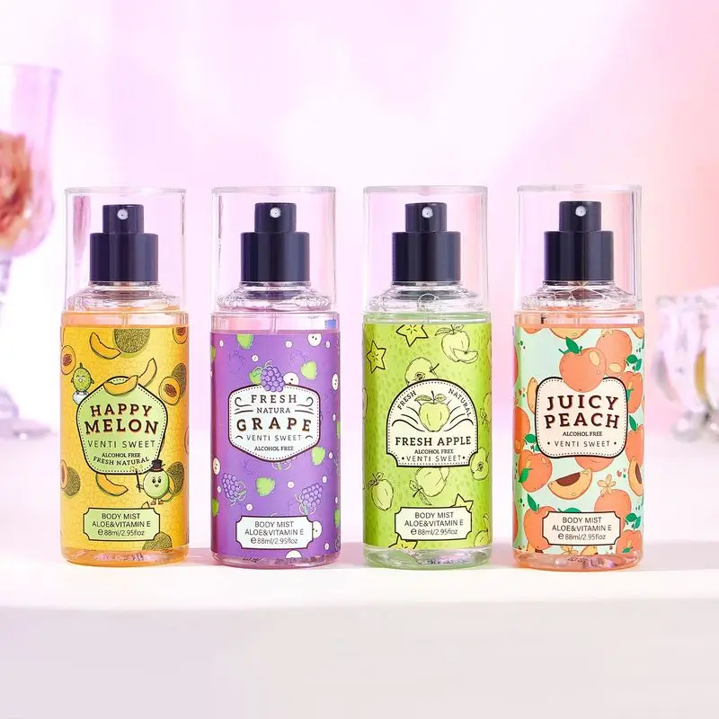Household Fruit Scent Mist 88ml, Multi Flavor Indoor Odor Eliminator Spray, Room Closet Deodorizer For Household Indoor Use