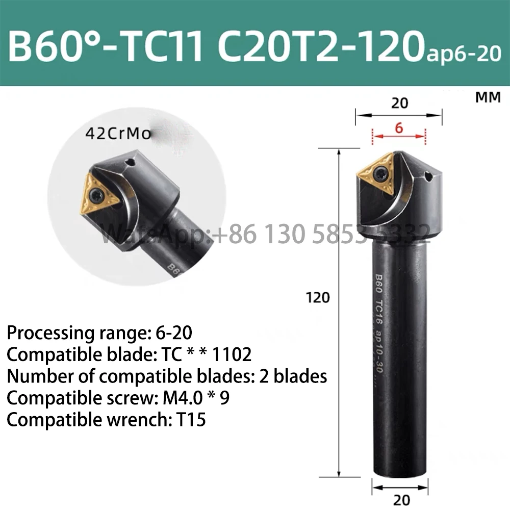60 degree chamfering tool machining center CNC  tool holder abandons 60 degree CNC chamfering tool