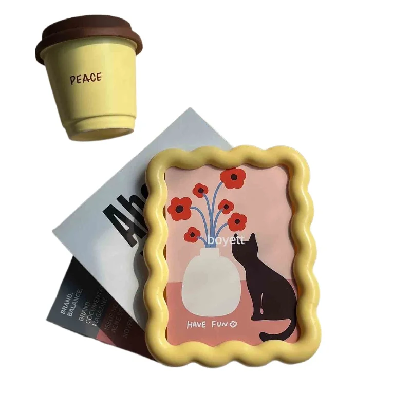 مجموعة إطارات صور كريمية ومبتكرة ولطيفة مقاس 6 بوصات مناسبة لتزيين مكتب غرفة المعيشة وغرفة النوم والدراسة