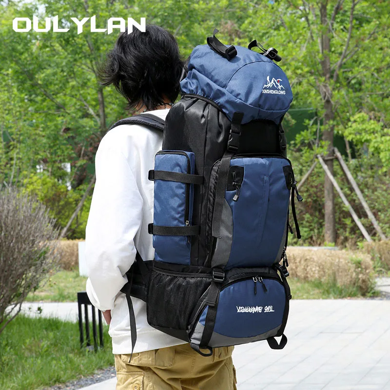 Oulylan Outdoor Sports New Backpack Men's New 90L High Capacity Travel Backpack Mountaineering Bag