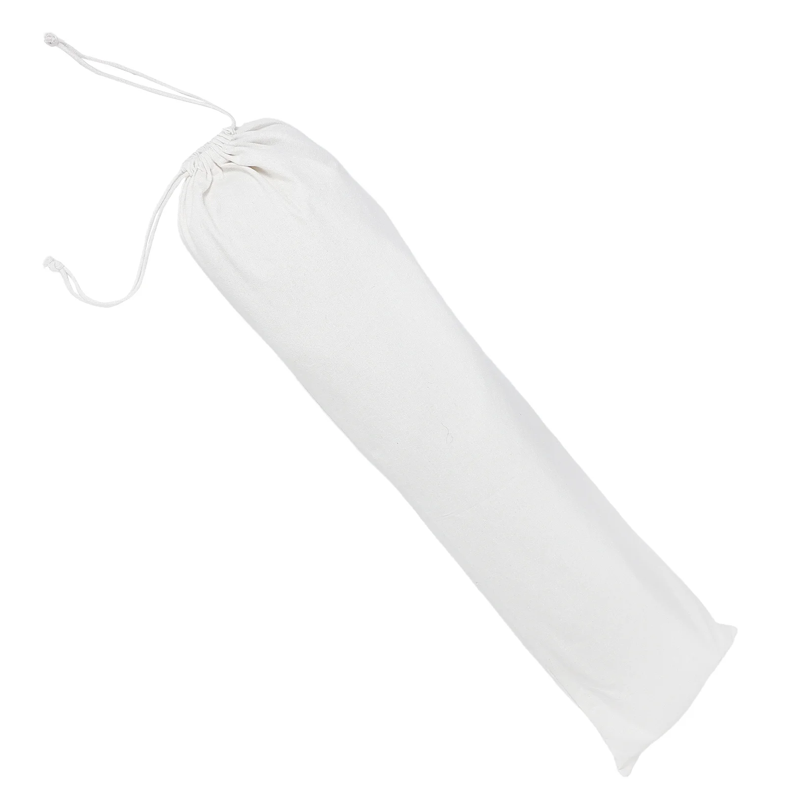 

1pc Carpet Mat Storage Bag White Oxford Cloth Spacious Portable Camping Bedding Game Yoga Mat Holder Drawstring Bag