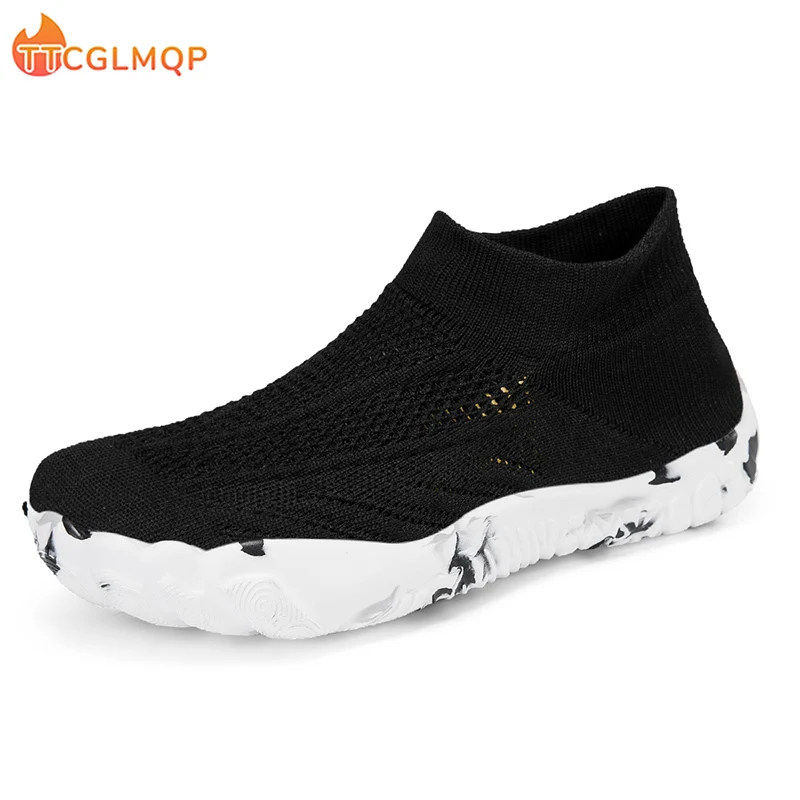 

Men's Barefoot Shoes Wide Toebox Sneakers Minimalist Unisex Cross-Trainer Wide Zero Drop Casual Knitting Walking Shoes Plus Size