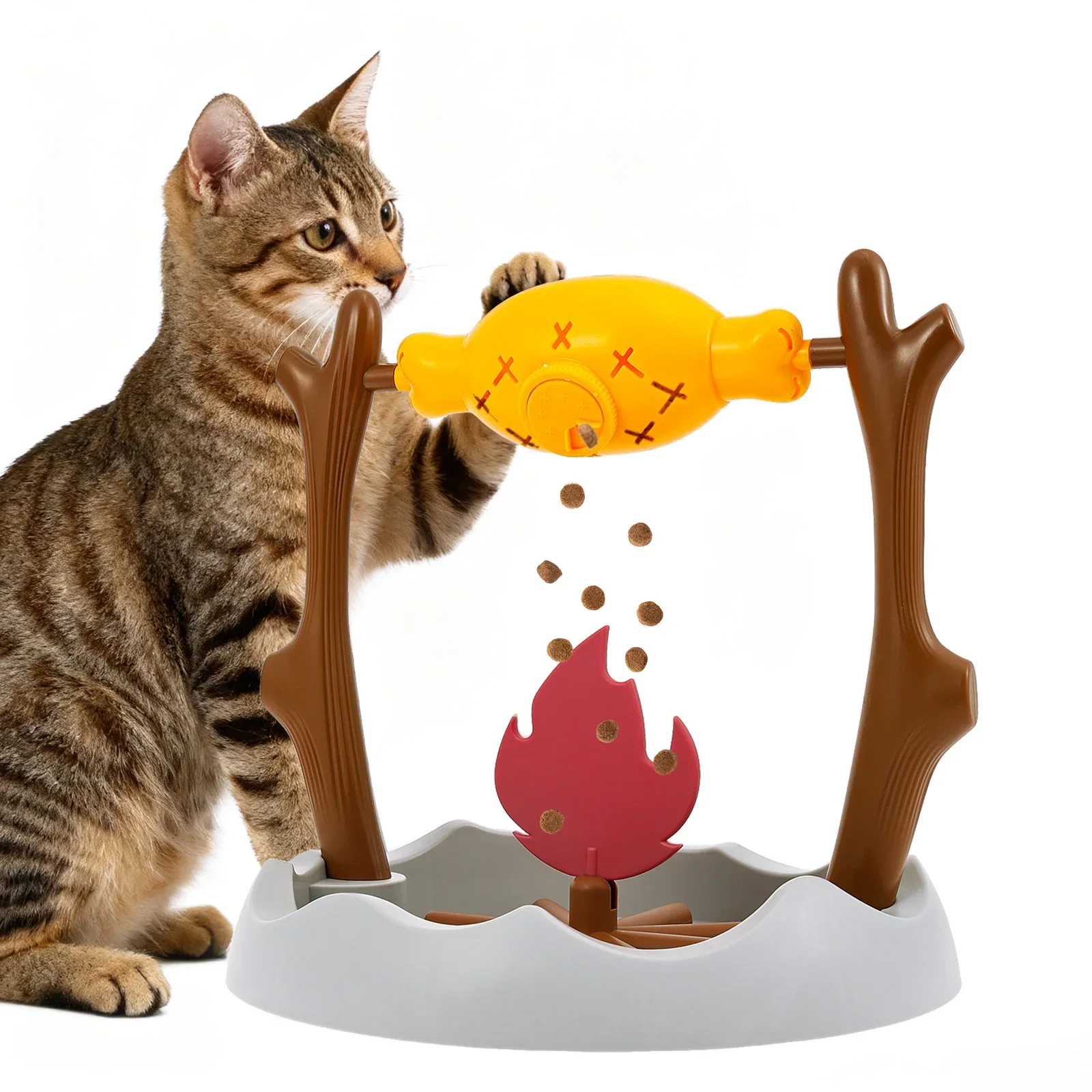 

Cat Barbecue Tumbling Leakage Food Toy Intelligence Development Optional Automatic Feeder Sniffing Training Cat toy accessaries