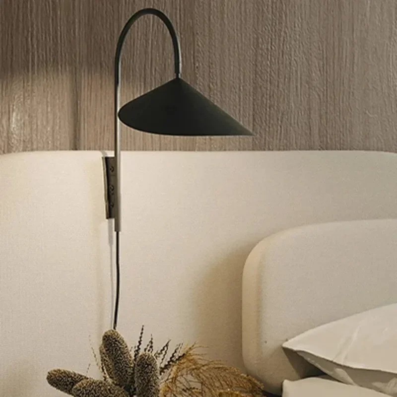 

Modern Designer Black Wall Light Wall Lamp For Bedroom Study Room Wall Lighting Fixture Night Light Minimalist Creative Decor