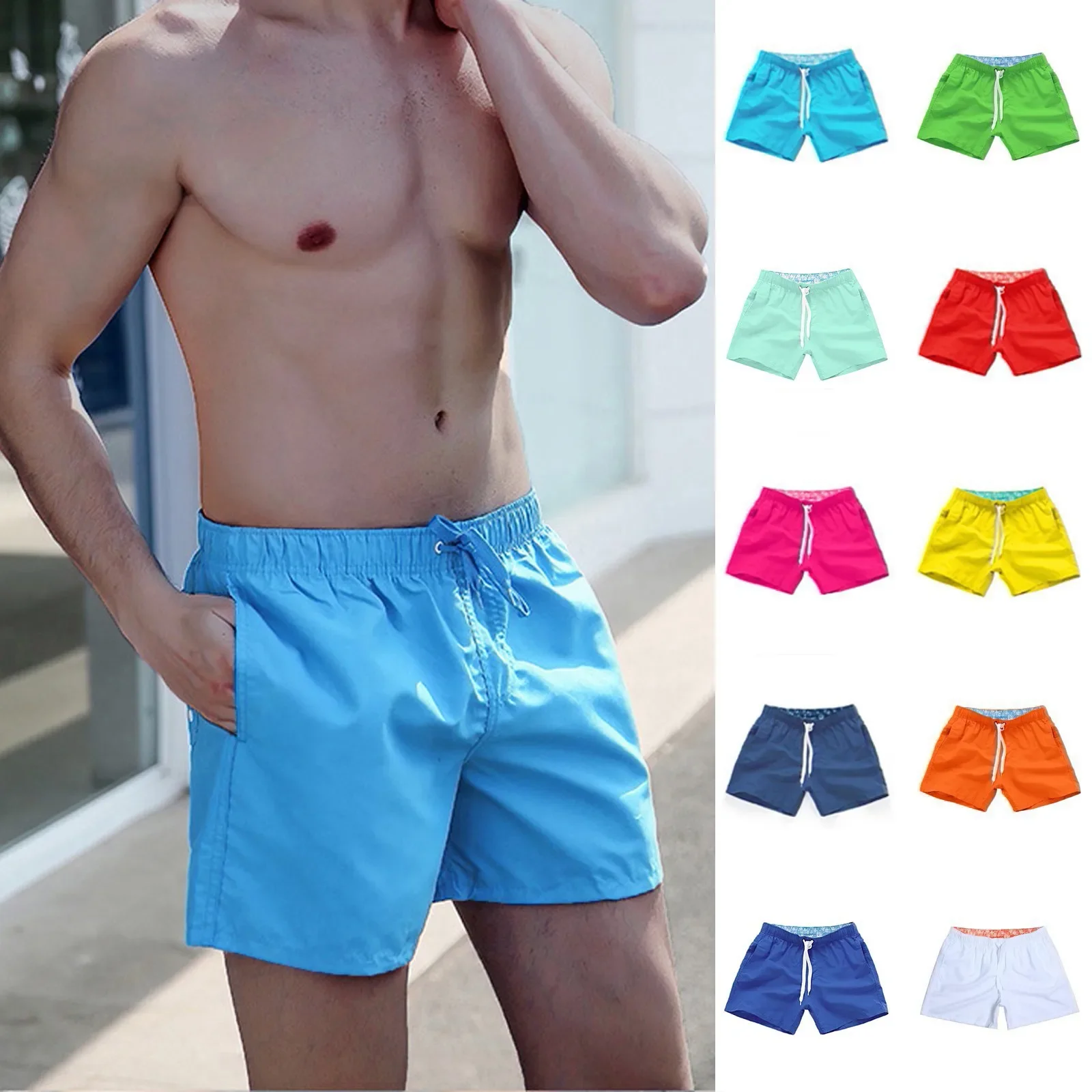 

New Men Fitness Bodybuilding Shorts Man Summer Gyms Workout Male Breathable Mesh Quick Dry Sportswear Jogger Beach Short Pants