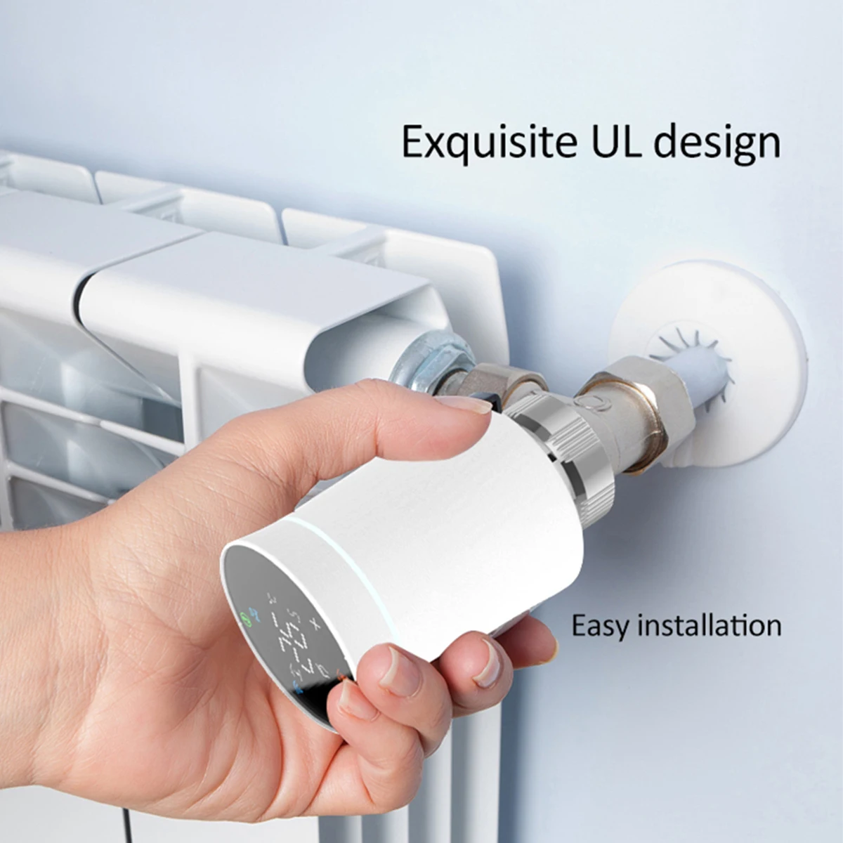 Qiumi Tuya Radiator Actuator Valve, Smart Programmable Thermostat, Temperature Heater, TRV, Alexa, Voice Control