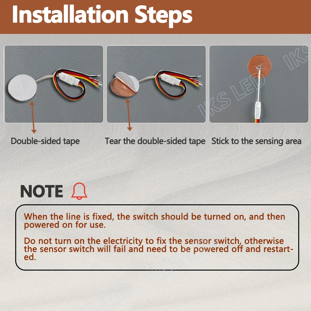 Copper Foil Touch Sensor Switch 3.7V-24V Can Detect Water Level and Penetrate Wood Glass Without Opening Holes Can Dimmable