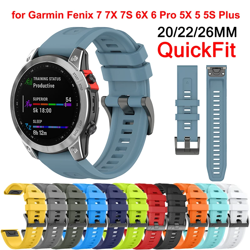 Miękkie silikonowe paski do bransoletki Garmin Forerunner 945/935 Fenix ​​3/3HR/5/5S/5Plus/6/6X/6Pro 20mm 22mm 26mm bransoletka na rękę — 2