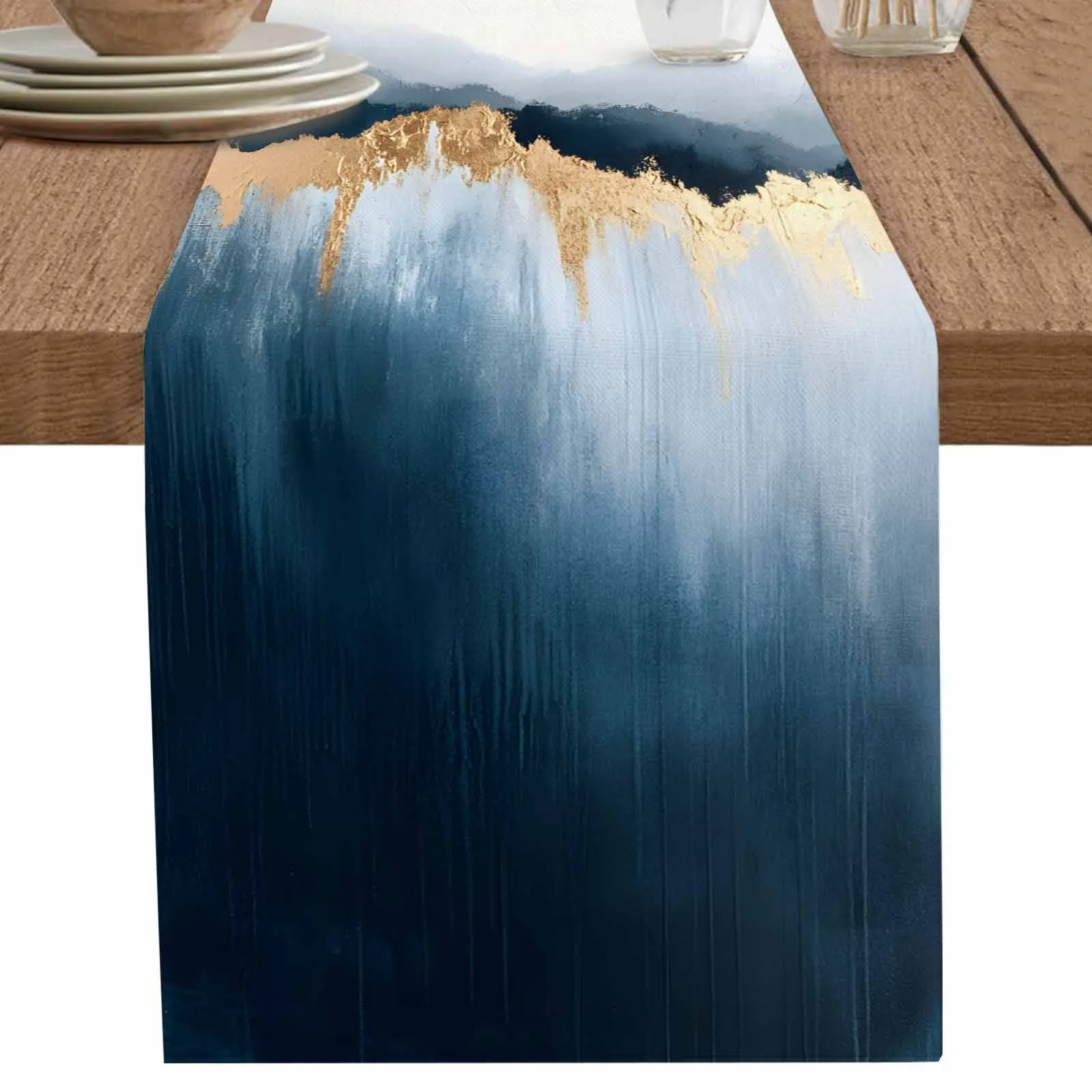 Abstract Art Runner Wedding Decor Table Cover Holiday Party Coffee Table Decoration Tablecloth