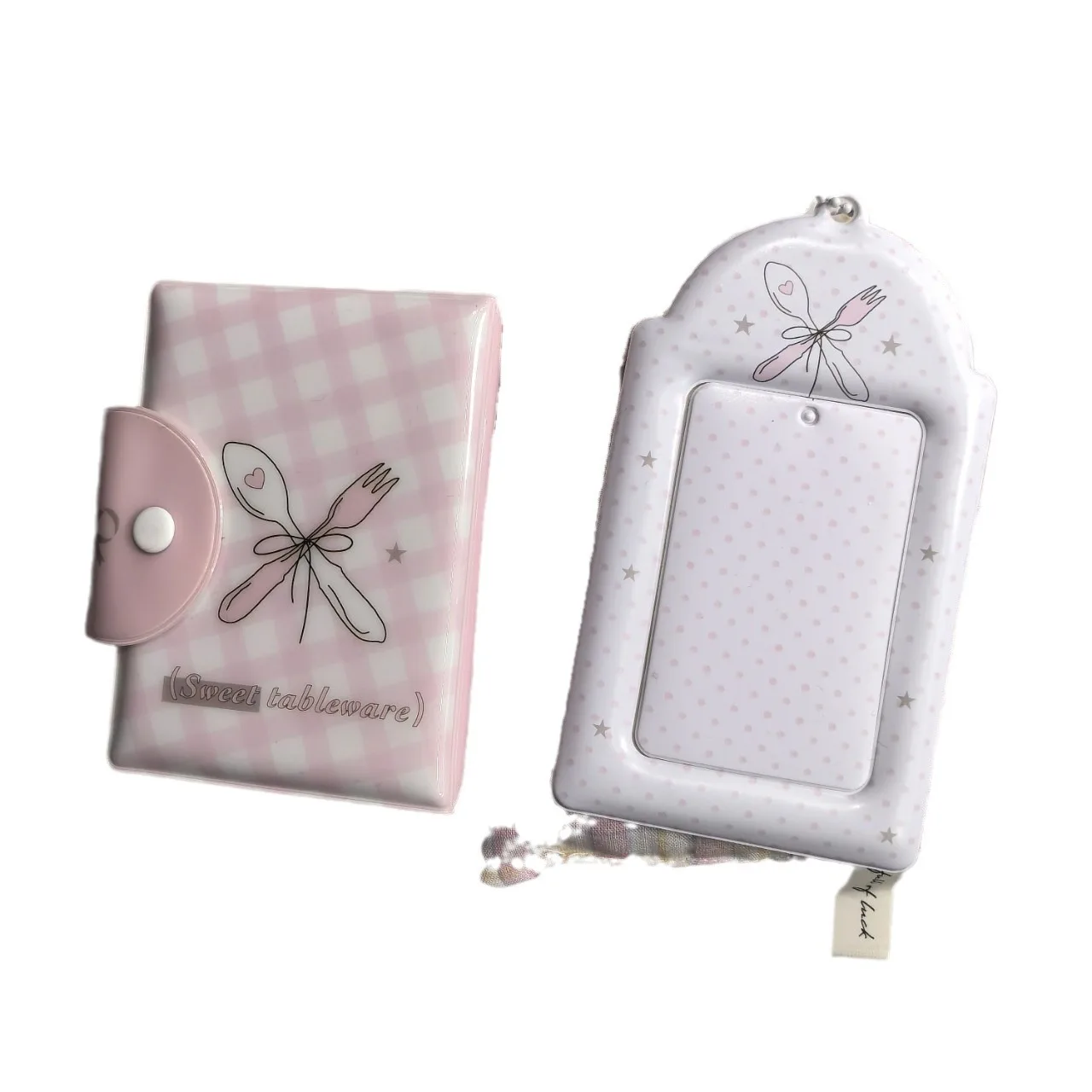 Arco nó faca e garfo Series Bag, Clip tampa, Small Card Storage, 3 "Photo Album