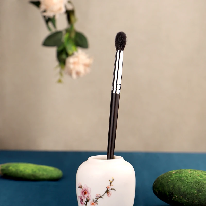 CHICHODO Makeup Brushes-Peach Blossom Series-Bloom Brush Soft Natural Goat Hair Premium Ebony Single Professional Makeup Brush