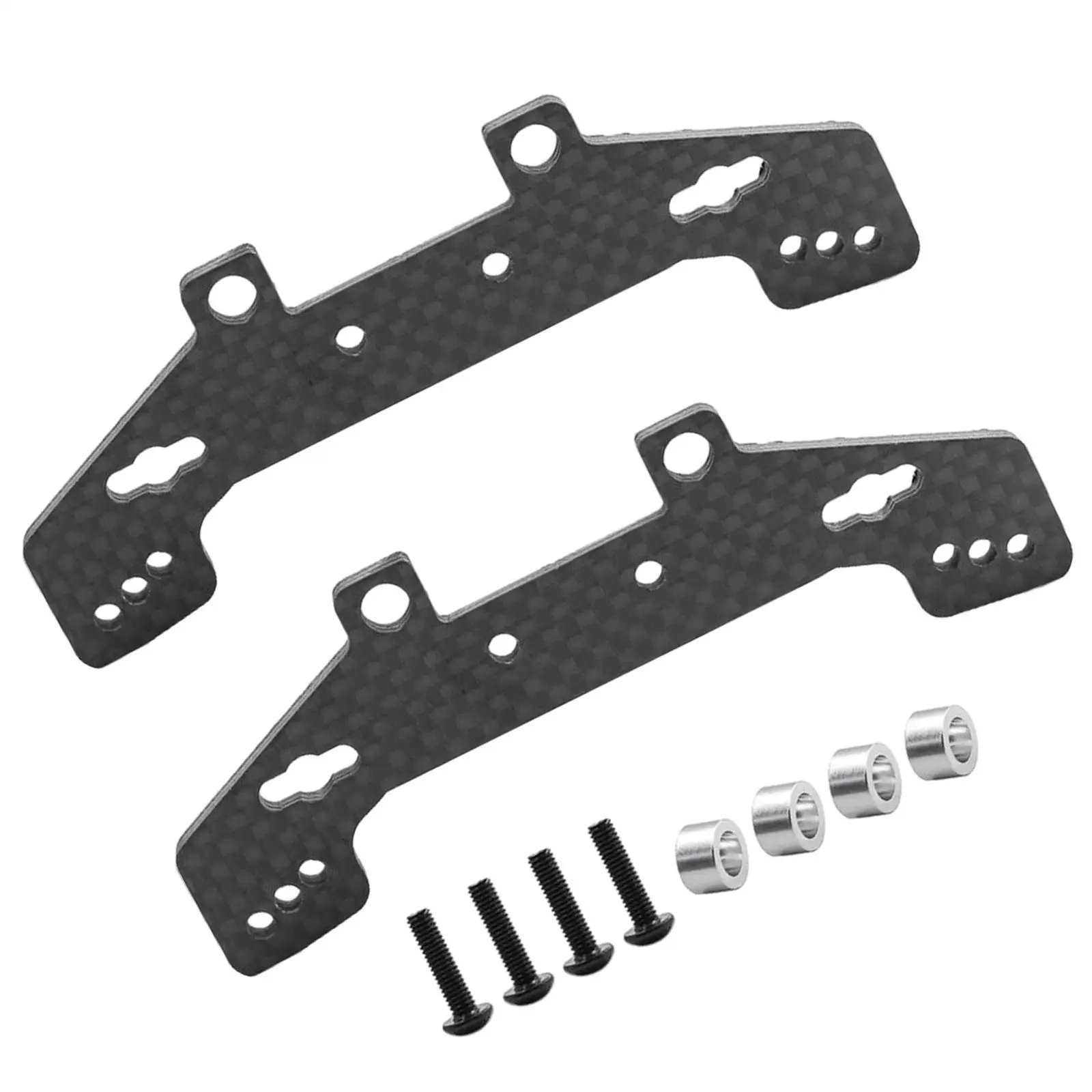 2x Kohlefaser-Stoßdämpferhalterung für TT02 TT02R 1/10 RC Autozubehör