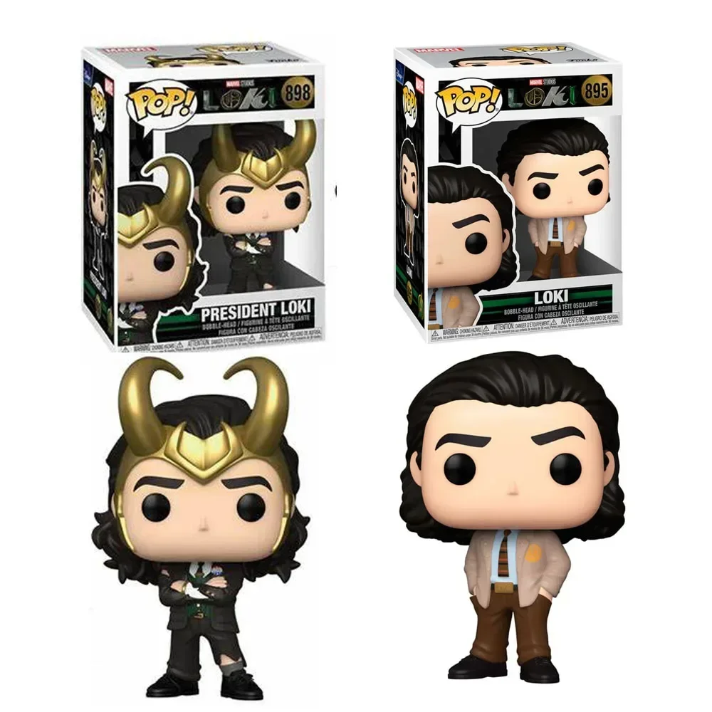 FUNKO POP Marvels Los Vengadores Loki 895 #   LOKI PRESIDENTE 898 #   Figuras de juguete de acción, muñecos, figuras de vinilo, modelo, regalos, juguetes para niños