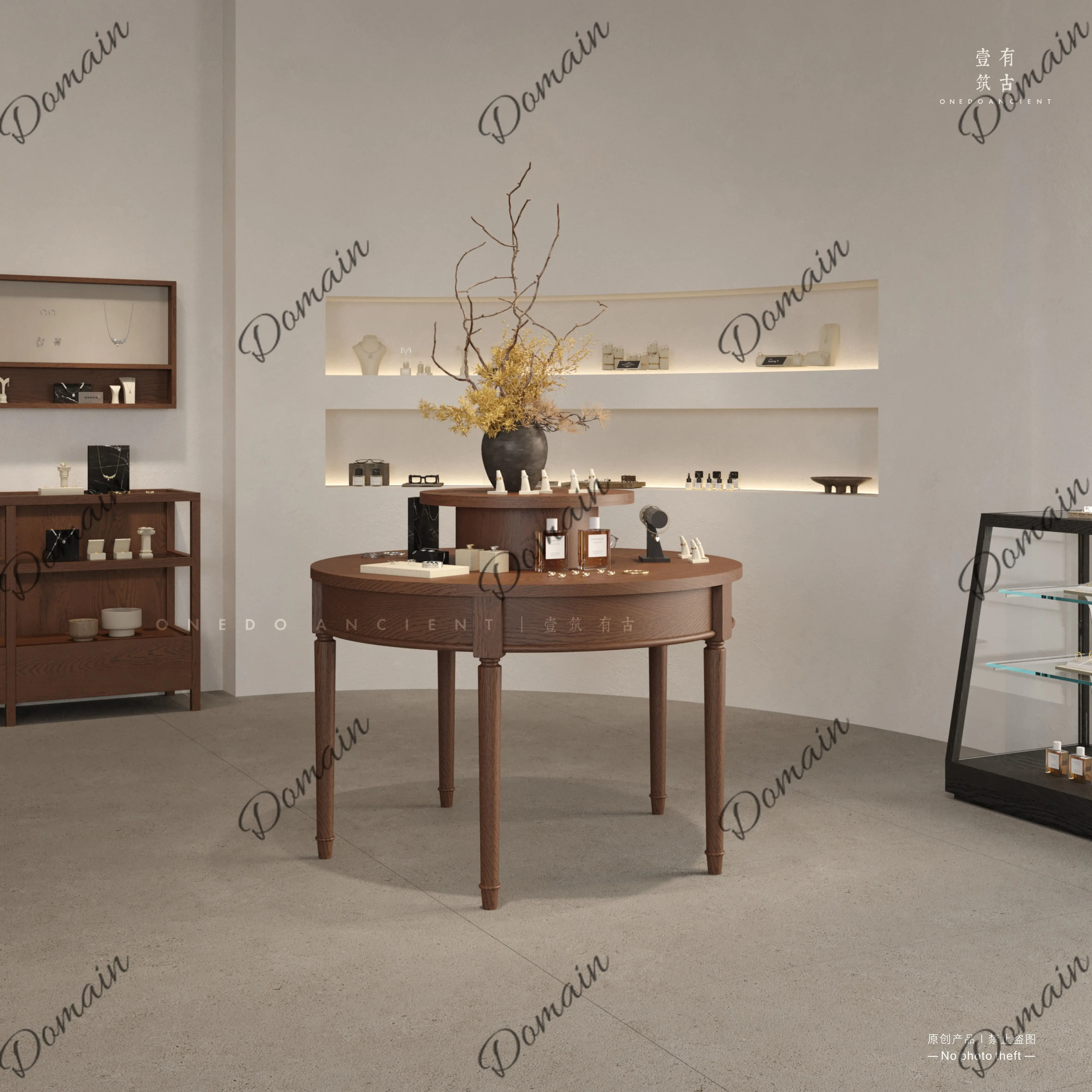 Display Stand Wood - 패션 레트로 우드 나카지마 스탠드 디스플레이