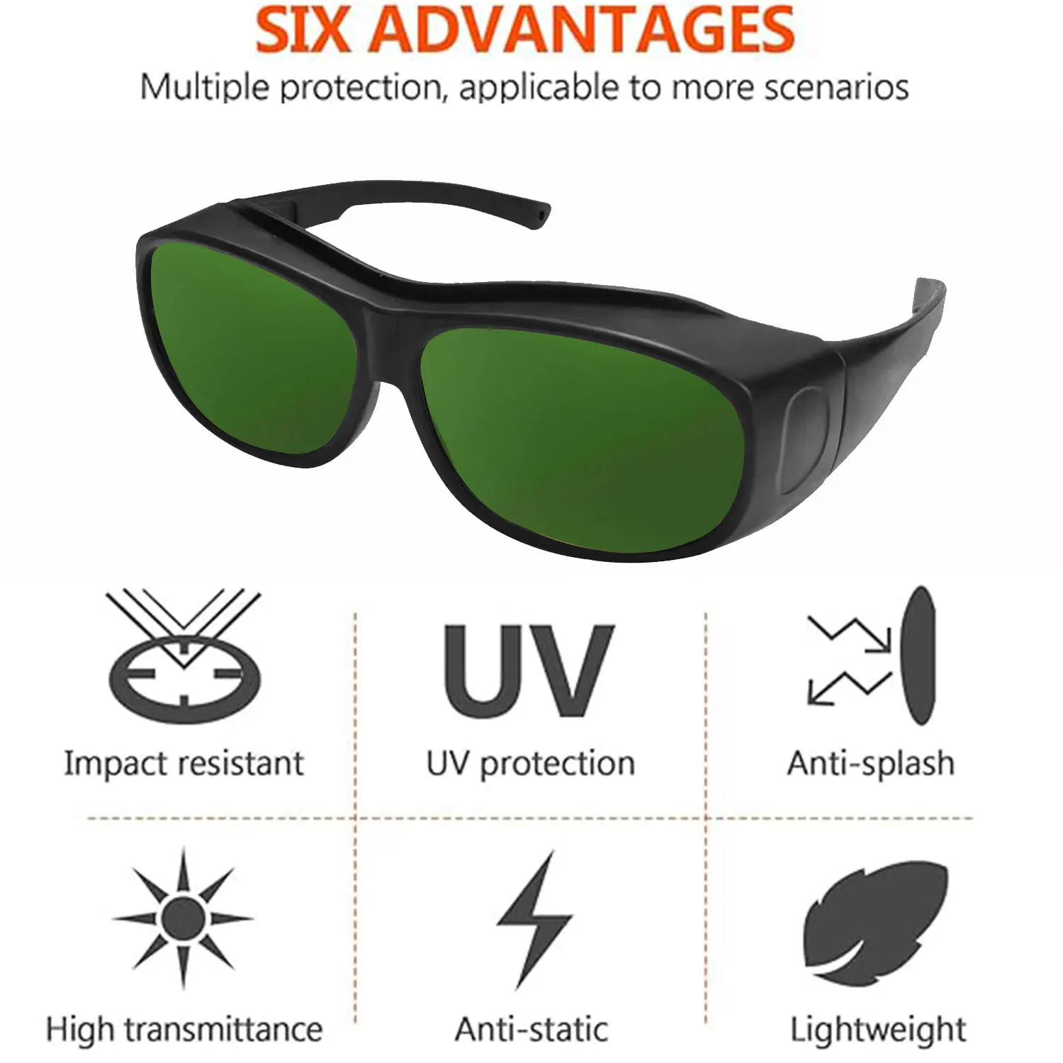 Laser Protection Glasses Safety Goggles OD6 CE ND YAG UV Protective Infrared X Ray 532nm CO2 1064nm 190-550 800-1100nm