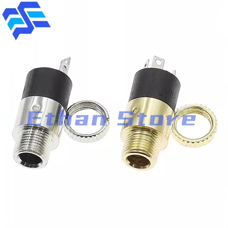 20Pcs 3.5MM PJ-392 Cylindrical Socket Stereo Female Socket Jack With Screw 3.5 Audio Video Headphone Connector PJ 392