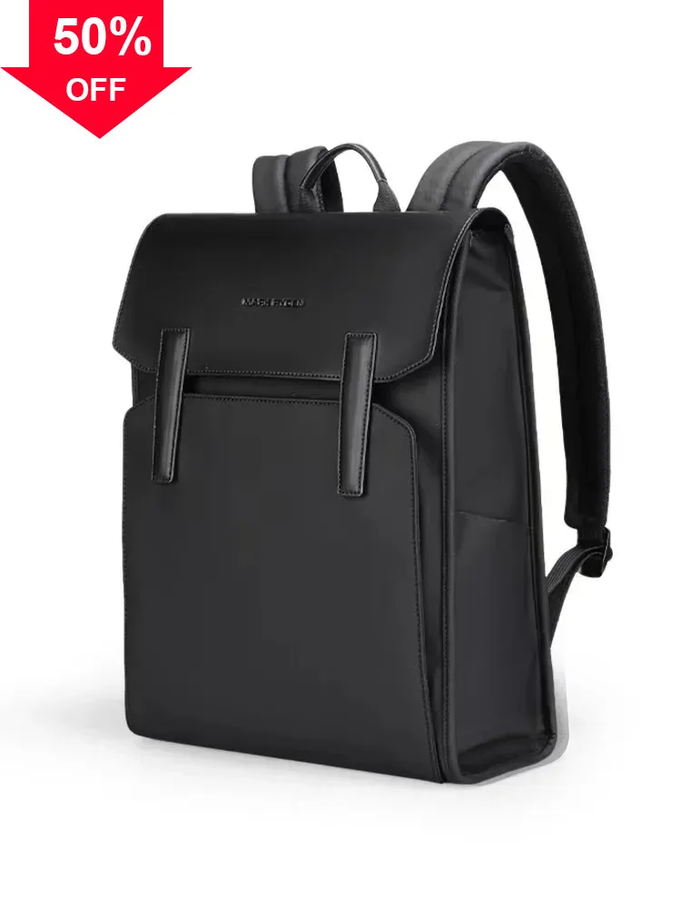 Mark Ryden Student Bag Oxford +PU Leather Fabric Men's Business Backpack Light Leisure Computer Nordic Wind