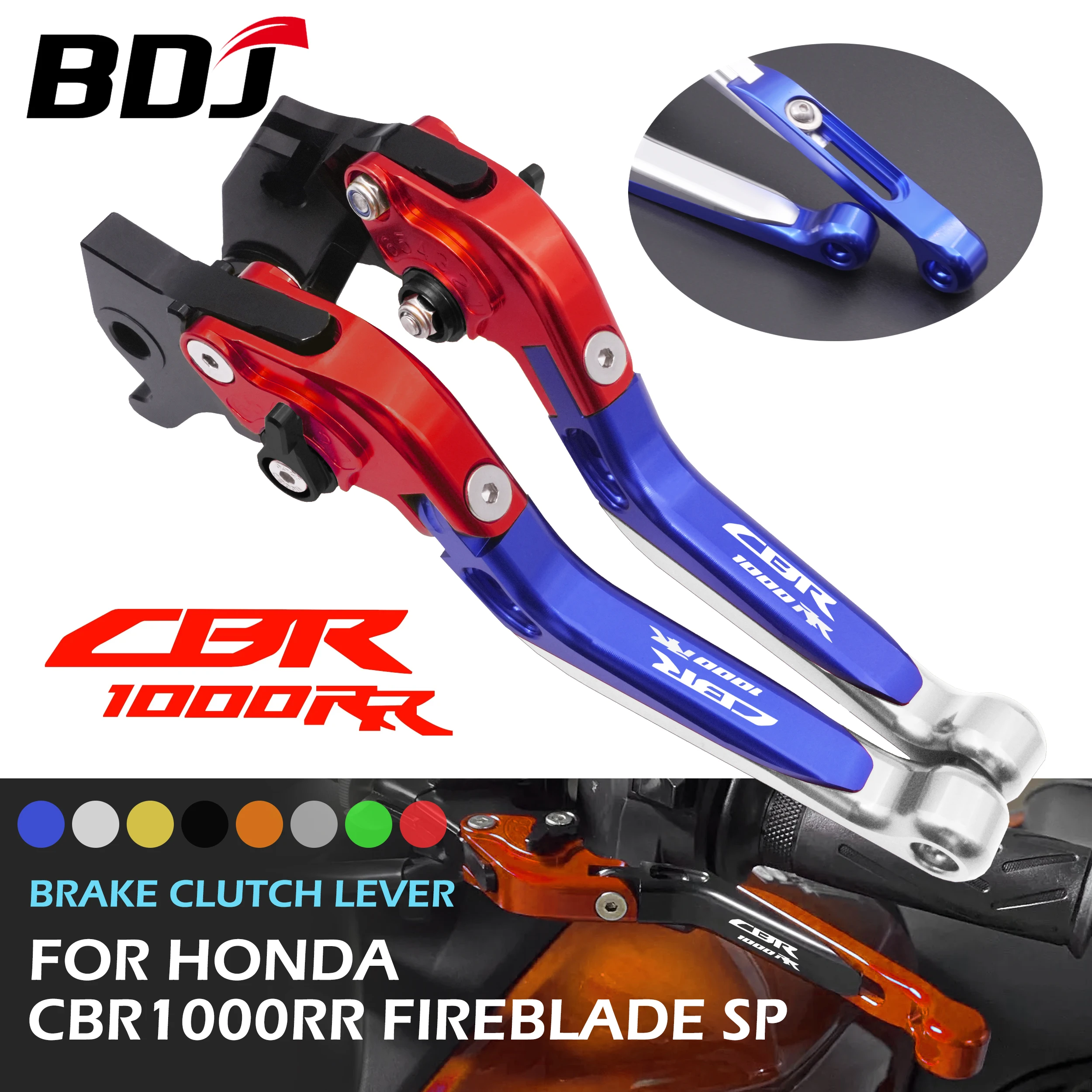 BDJ CBR 1000RR Brake Clutch Lever Motorcycle Adjustable Folding Lever Clutch Lever Brake Lever Set For Honda CBR1000RR 2008-2018