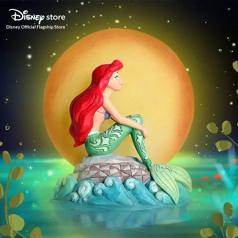 

Официальная коллекционная светящаяся фигурка принцессы Ариэль из мультфильма «Русалочка» от Disney, статуэтка для домашнего декора, коллекция для фанатов Disney
