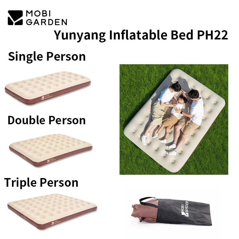 

MOBI GARDEN домашний открытый кемпинг ПВХ портативный надувной надувной матрас для 1-3 человек толщиной 22 см амортизирующий влагостойкий