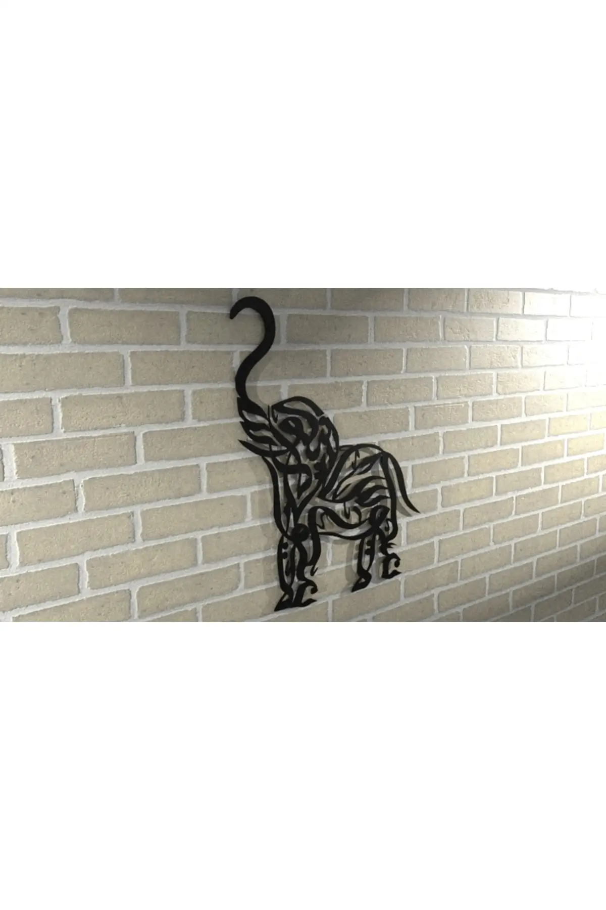 Decorative elephant patterned wall table with decorative elephant pattern