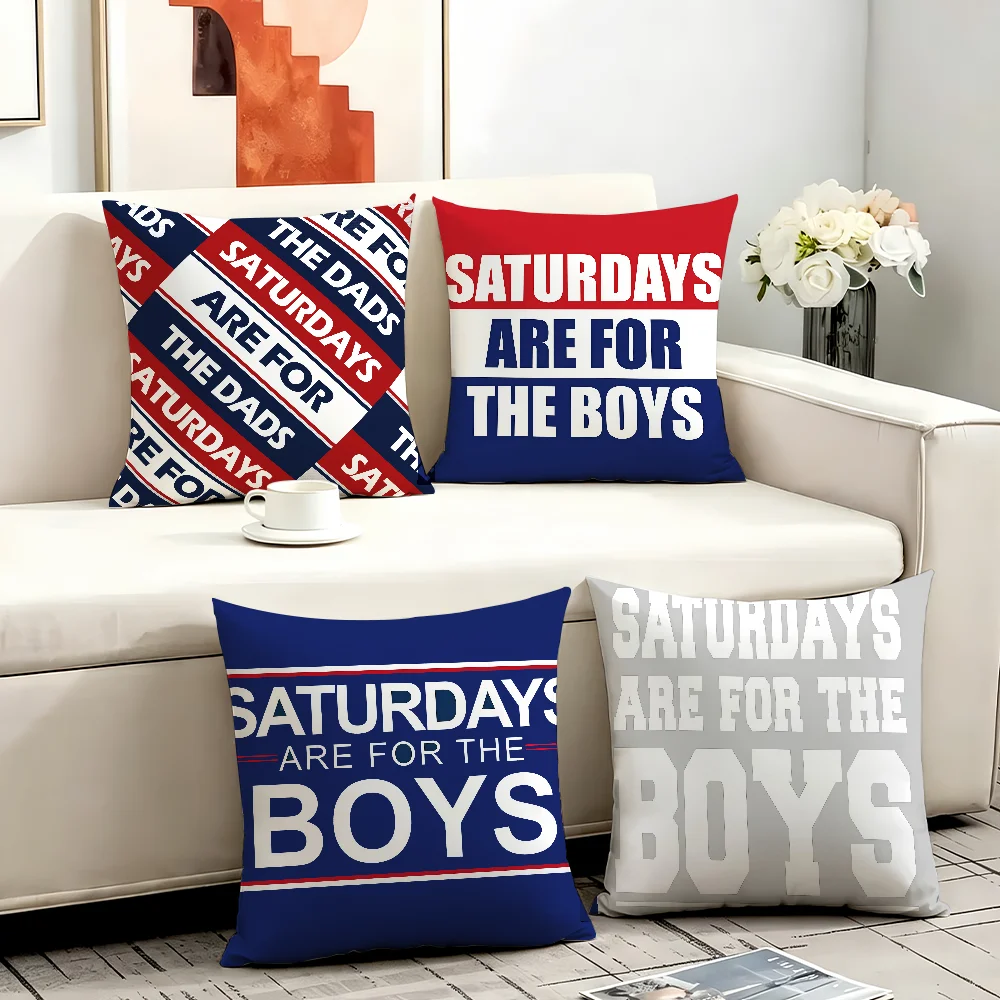 SATURDAYS ARE FOR THE BOYS cushion cover Anti-dustmite Sofa Cushion Decorative Office Cover Lounge Area Indoor & Outdoor Use