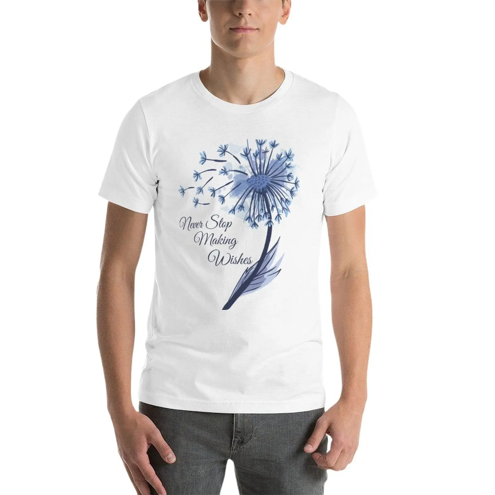 New Pretty Watercolor Dandelion Wishes T-Shirt black t shirts Anime t-shirt mens t shirts pack