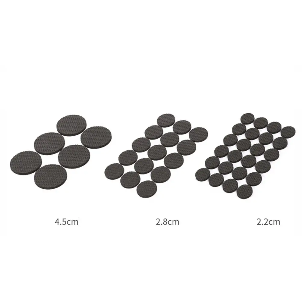 48Pcs Chair Leg Pads 2.2cm Round Eva Floor Protector Pads for Furniture Self-Stick Anti-Slip Thickened Silent Wear-Resistant
