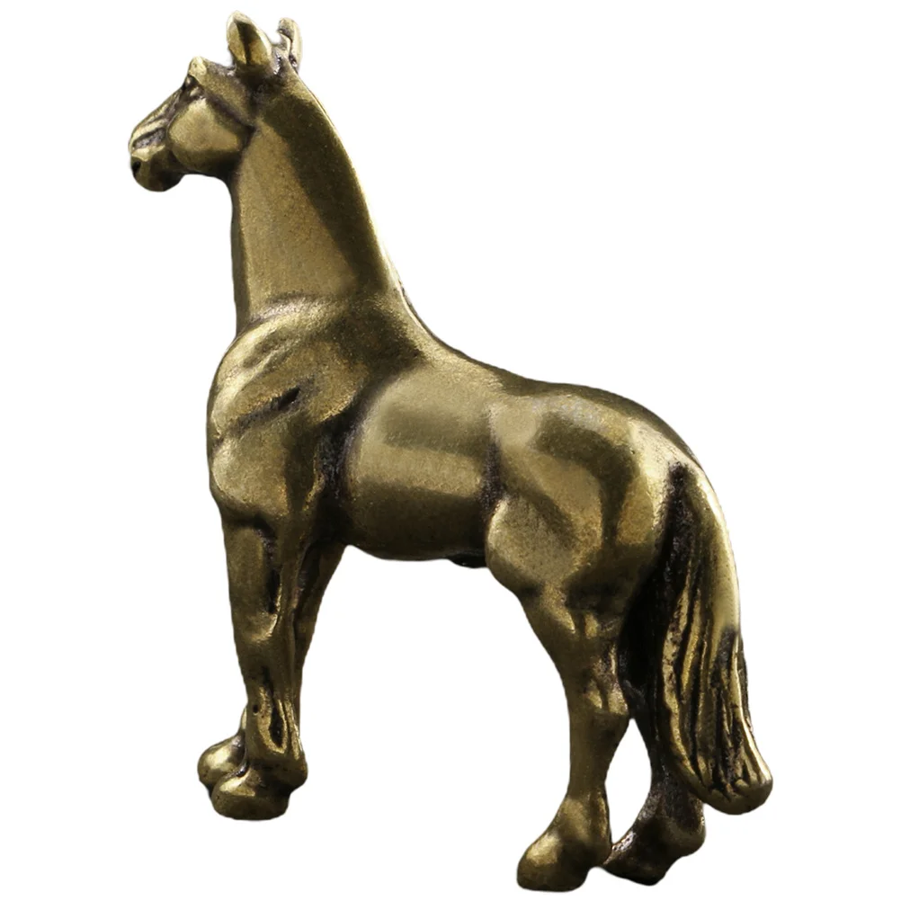 

Copper Horse Adornment Exquisite Craft Stable Placement Indoor Outdoor Decor Lightweight Home Office Car Desktop Ornament